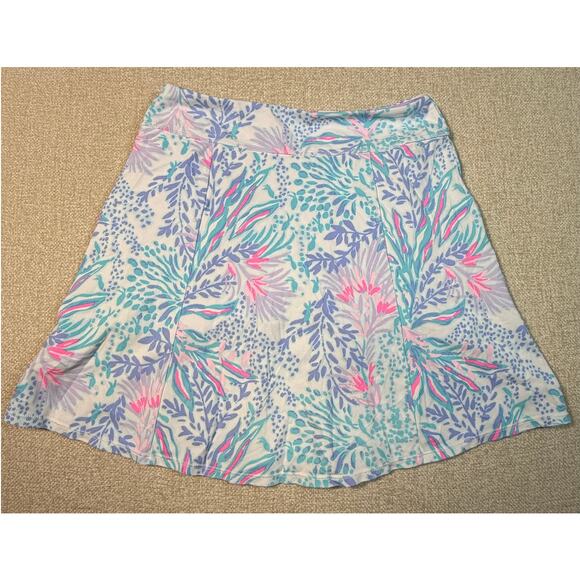 Luxletic Lilly Pulitzer Women Small Pink Blue Meryl Skort Golf Resort Activewear - Picture 2 of 9